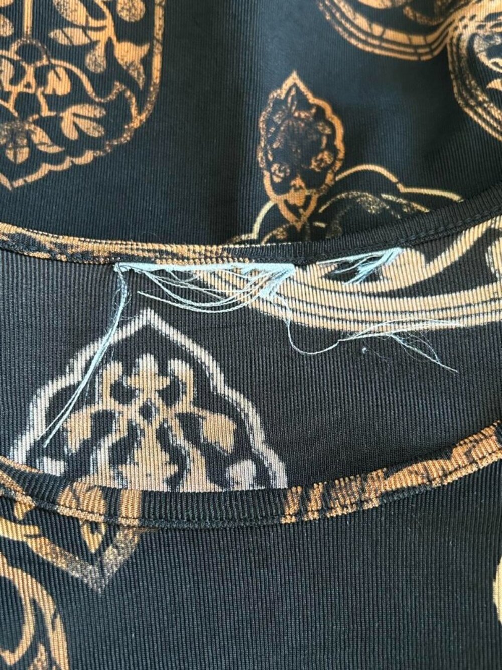 Vintage Black and Copper Long Sleeve Top - Picture 6 of 6